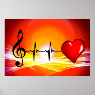 Póster Música de amor