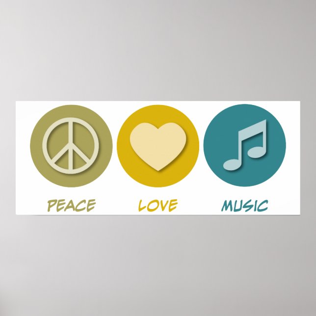 Póster Música de amor de paz (Frente)