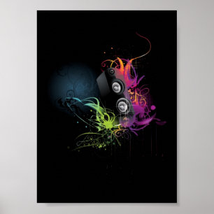 Póster música de color4