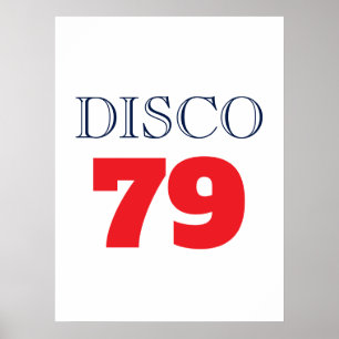 Póster Música de Entretenimiento Disco 79 Pop Art Retro