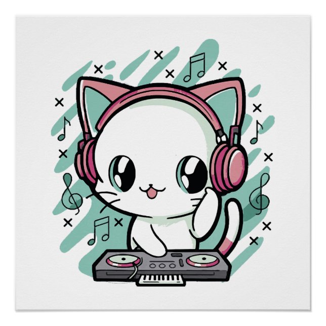 Póster música de gato (Anverso)