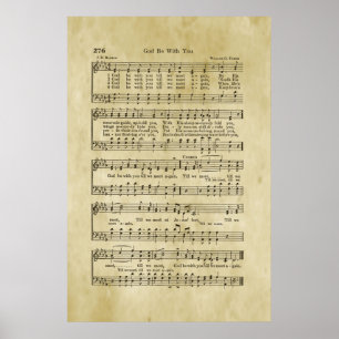 Póster Música de Himno Evangélico Dios Esté Contigo