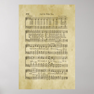 Póster Música de Himno Evangélico Dios Esté Contigo
