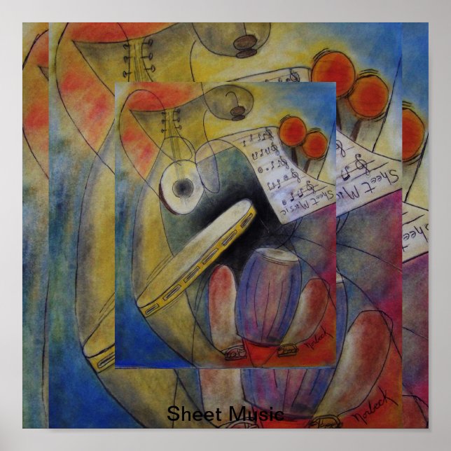 Póster Música de hoja (Frente)