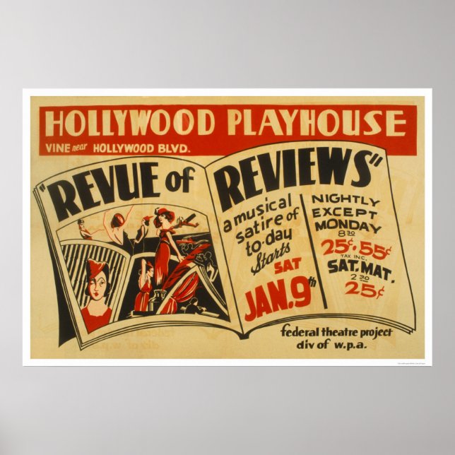 Póster Música de Hollywood Revue 1937 WPA (Frente)
