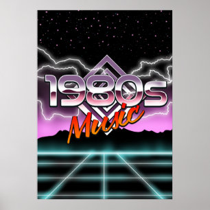 Póster Música de los 80
