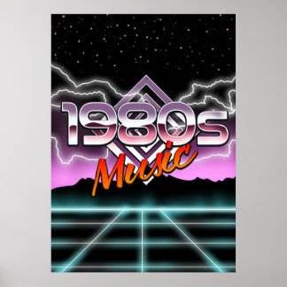 Póster Música de los años 80