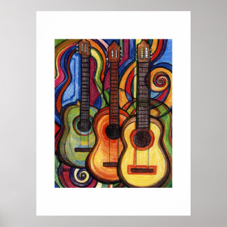 Póster Música de los tres guitanos