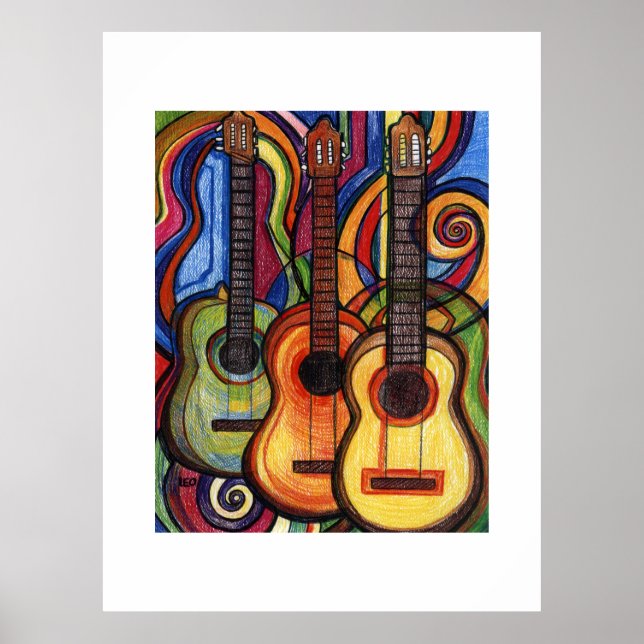 Póster Música de los tres guitanos (Frente)