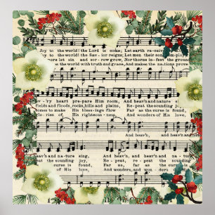 Póster Música de Navidad, Alegría al Mundo,