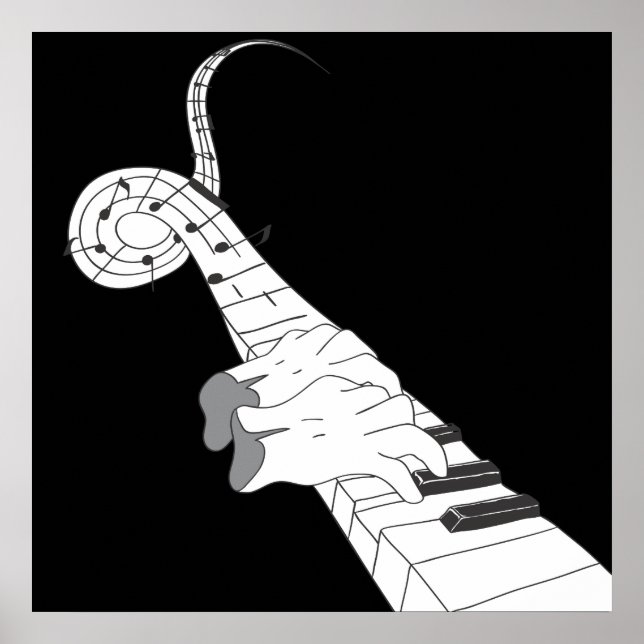 Póster Música de piano (Frente)