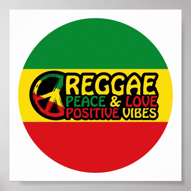 Póster Música de reggae con citas positivas (Frente)