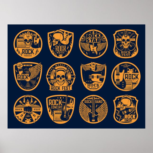 Póster Música de rock (Frente)