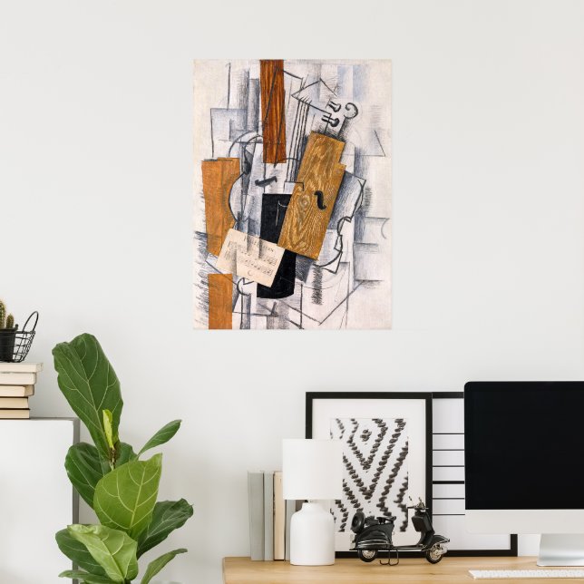 Póster Música de violín y chapa | Georges Braque | (Oficina en casa)