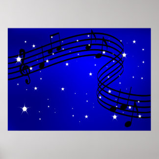 Póster Música del Poster nocturno