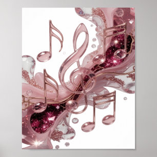 Póster Música en el aire Fresh Gold Diseño atrevido