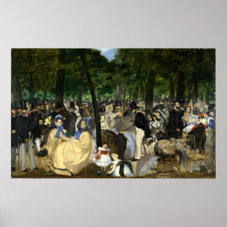Póster Música en el Jardín de las Tullerías - Edouard Man