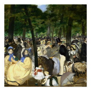 Póster Música en las Tullerias Edouard Manet