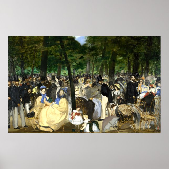 Póster Música en las Tullerias Edouard Manet (Frente)
