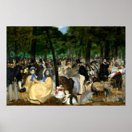 Póster Música en los Jardines de las Tullerías por Manet 