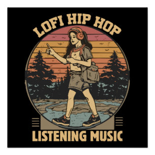 Póster Música lofi hip hop chillhop