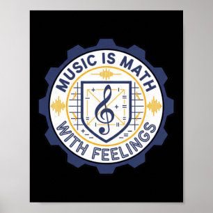 Póster Música Matemática Con Sentimientos Profesor Bynd