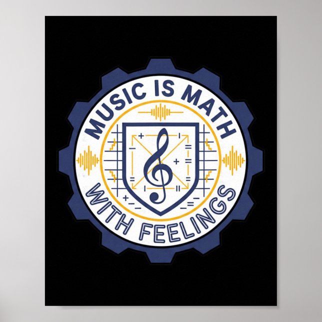 Póster Música Matemática Con Sentimientos Profesor Bynd  (Frente)