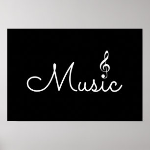 Póster música . negro