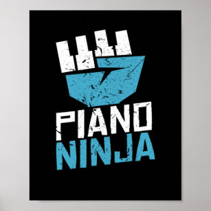 Póster Música Piano Ninja Clef