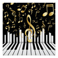 Música real Nota piano de lujo