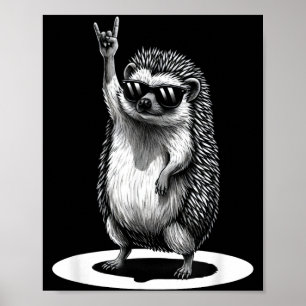Póster Música Rock Erizo Retro Hombres Mujeres Niños Dive