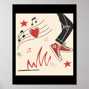 Póster Música Snicker Colorful Expressive Digital Art Ill