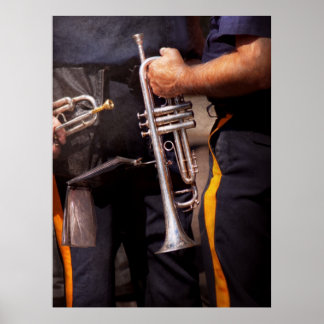 Póster Música - Trumpet - Banda de marcha policial