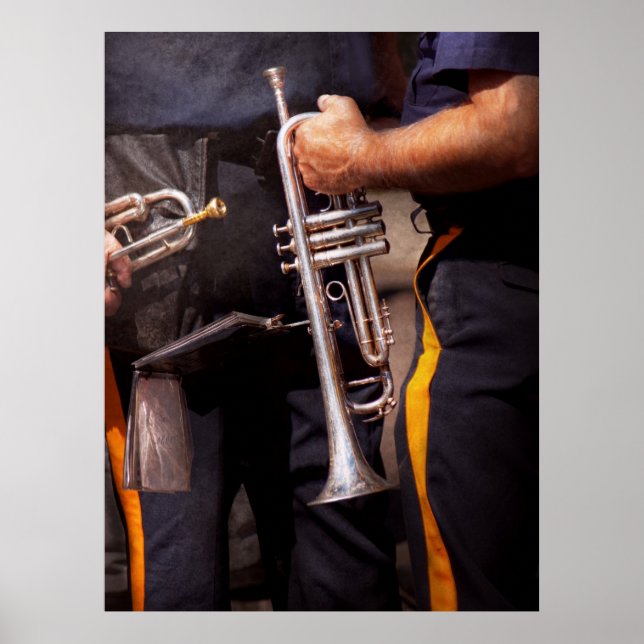Póster Música - Trumpet - Banda de marcha policial (Frente)