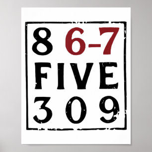 Póster Música Vintage de los 80 86-75309 Jenny 8675309 Se