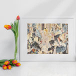 Póster Música vintage, jazz Art Deco, rapsody en azul<br><div class="desc">Diseño de ilustracion vintage de arte deco con Rhapsody in Blue. Jazz y músicos clásicos con teclados y otros instrumentos musicales.</div>