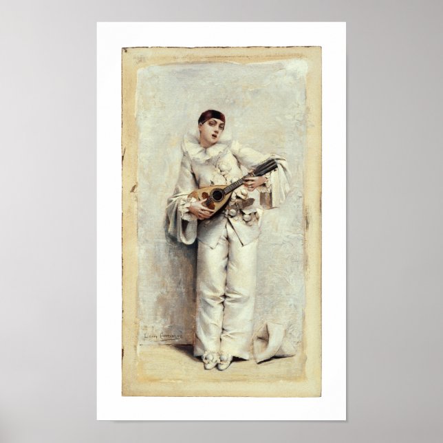 Póster Música vintage para música guitarra Pierrot Lute (Frente)