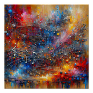 PÓSTER MÚSICA Y COLOR
