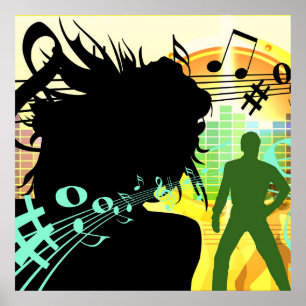 Póster Música y notas