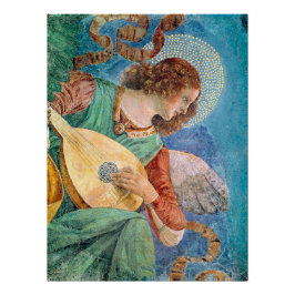 Póster Musical angel playing guitar