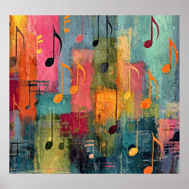Póster Musical Theme Abstract Art (Frente)