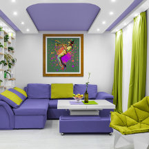 Músico abstracto jugando a la trompeta