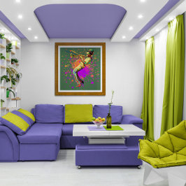 Póster Músico abstracto jugando a la trompeta