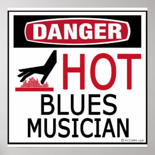 Póster Músico caliente de los azules