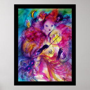 Póster Músico de Carnaval nocturno de MASQUERADE con traj