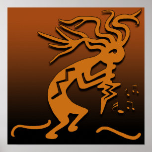 Póster Músico de Kokopelli