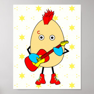 Póster Músico de rock Egghead