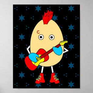 Póster Músico de rock Egghead