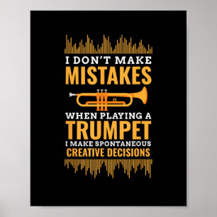 Póster Músico Divertido Trompeta Banda Ejecutante Trompet