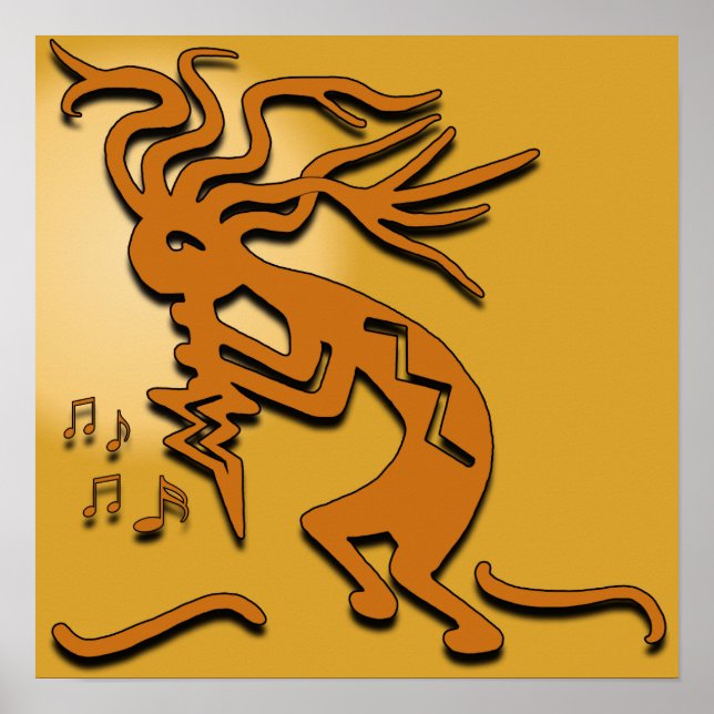 Póster Músico Merrymaker de Kokopelli (Frente)